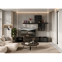 Вітальня Велар з підсвічуванням каштан арвадонна мінк / антрацит ВМК (БРВ) Україна